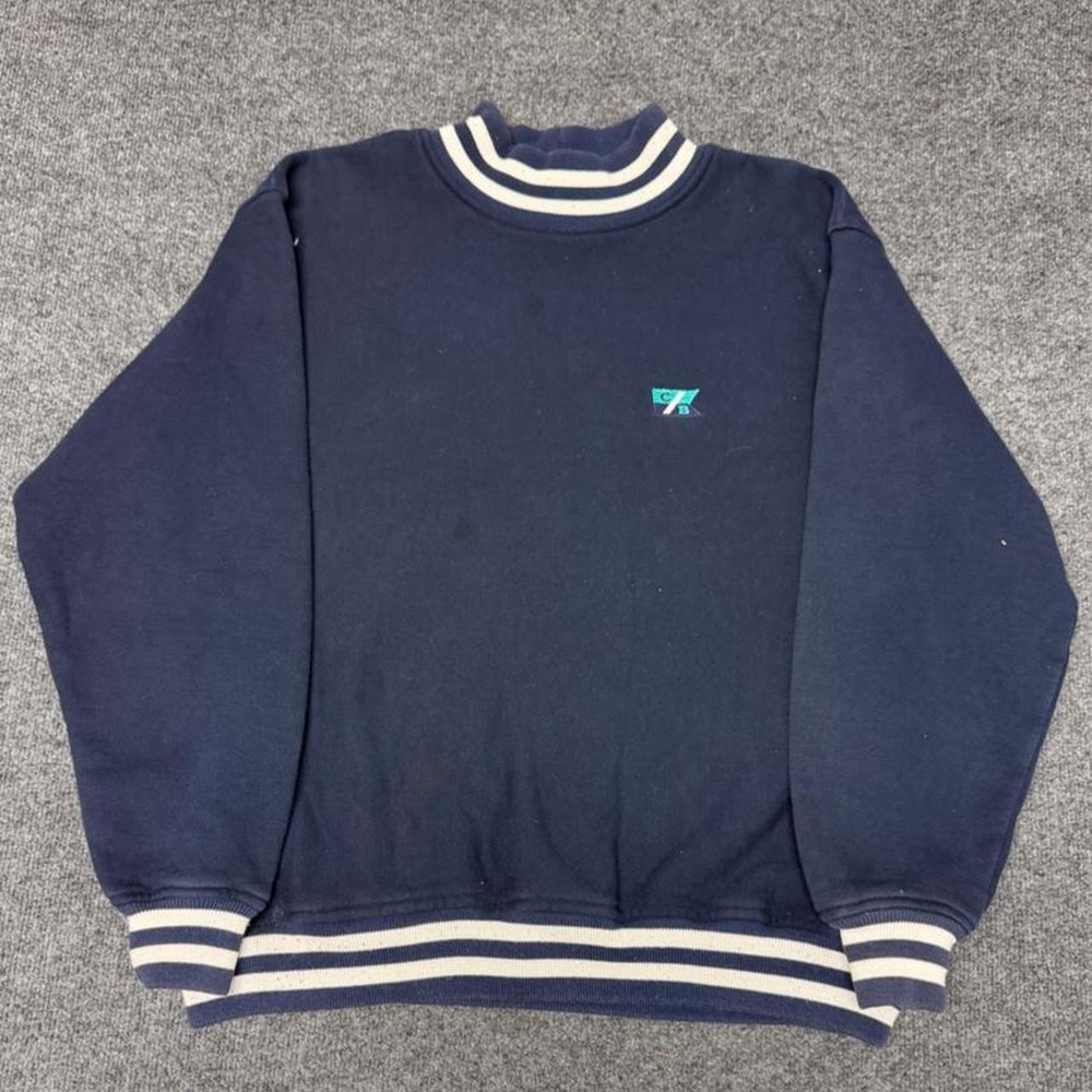 Vintage Cutter & Buck Sweatshirt Mens L Navy Blue Heavyweight Made in USA 90s